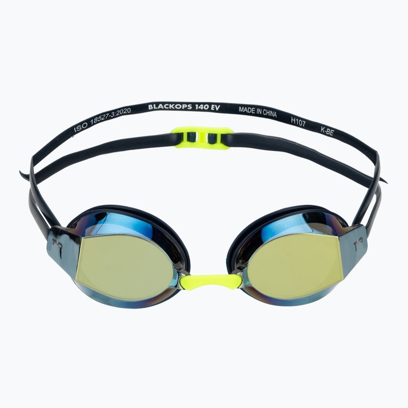 Swim goggles TYR Blackops 140 Ev Racing Mirrored gold/navy/yellow 2
