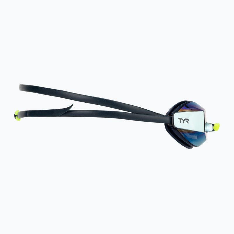 Swim goggles TYR Blackops 140 Ev Racing Mirrored gold/navy/yellow 3