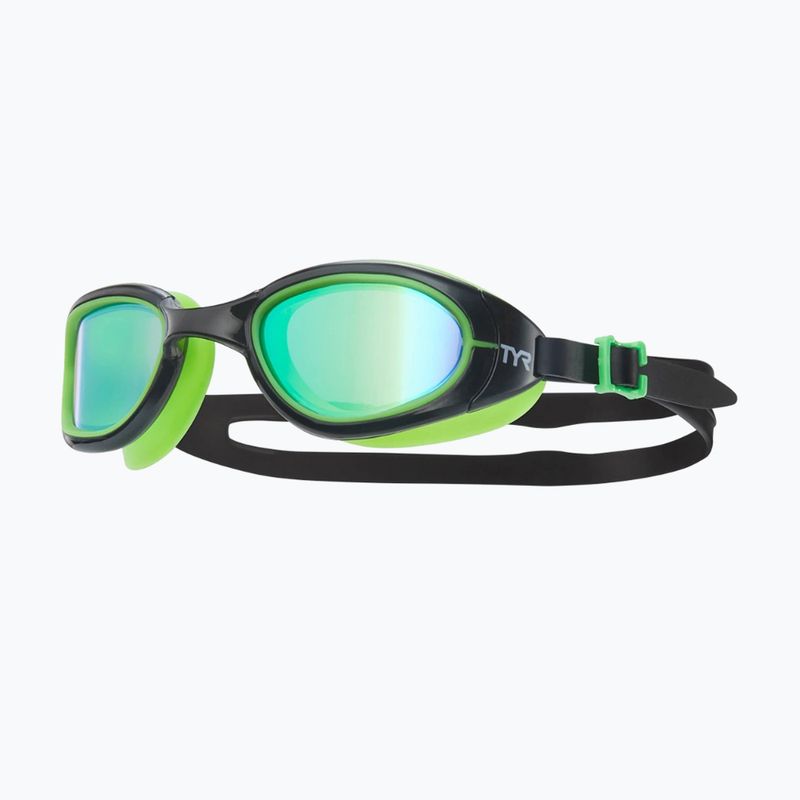 TYR Special Ops 2.0 Mirrored green/ black/ fluo green swimming goggles