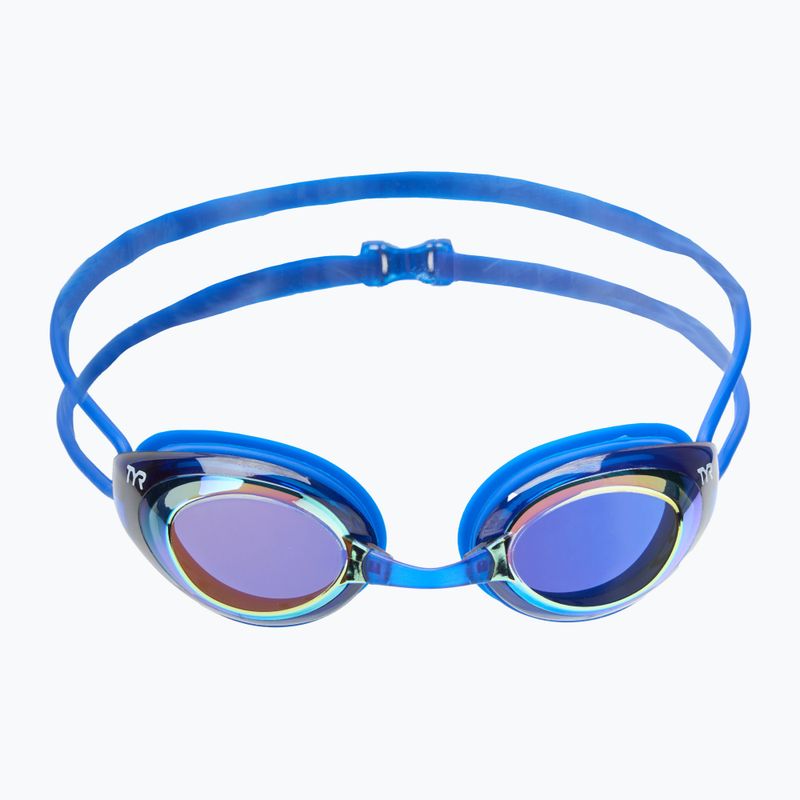 TYR Blackhawk Racing Mirrored gold/ royal swimming goggles 2