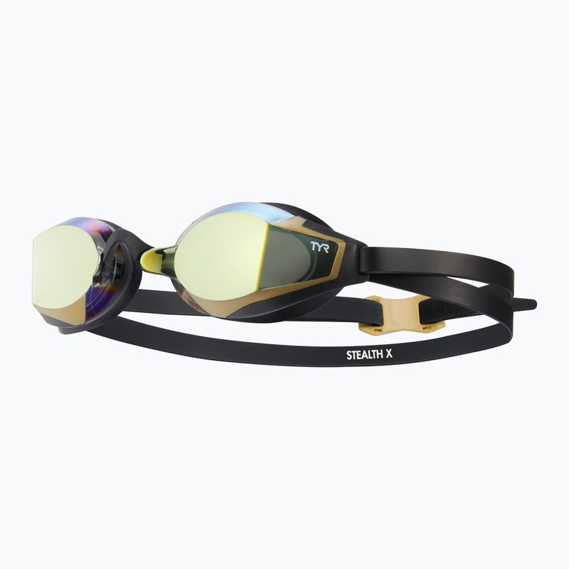 TYR Stealth-X Performance Mirrored gold/ black/ black swimming goggles