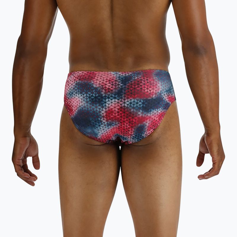 Men's TYR Starhex Racer red/multi swim briefs 5