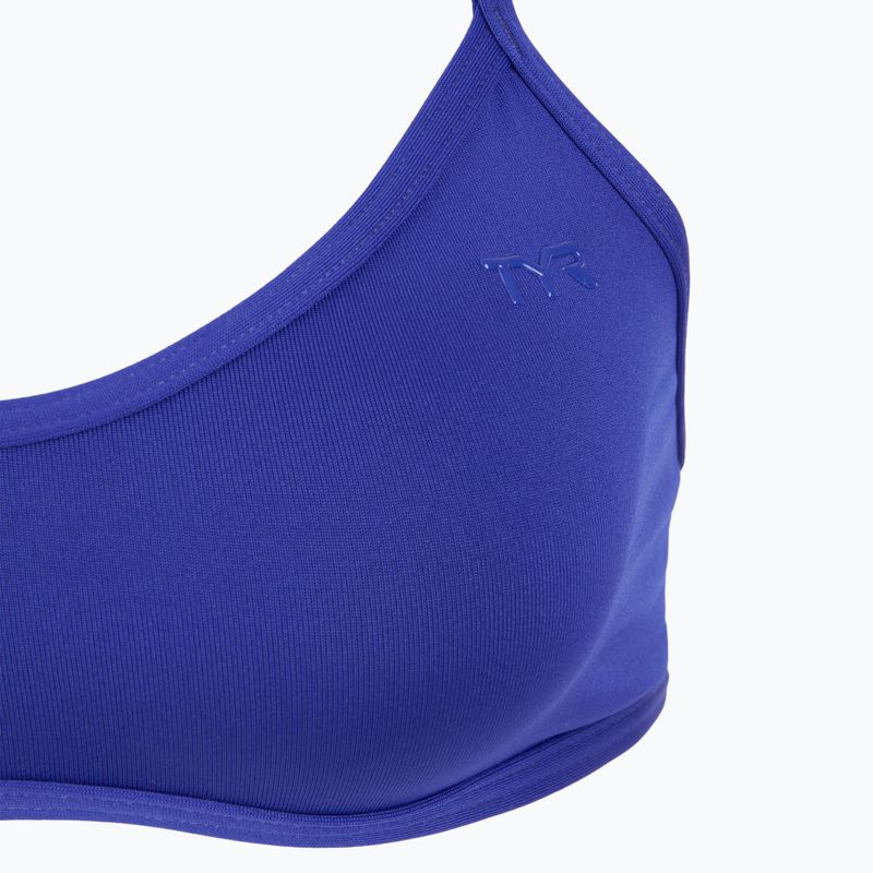 TYR Durafast Elite Solid Trinity swimsuit top royal 3