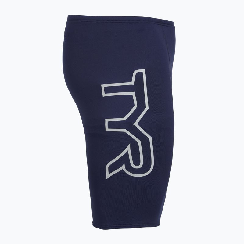 Men's swim jammers TYR Soild Large Logo Jammer navy 3