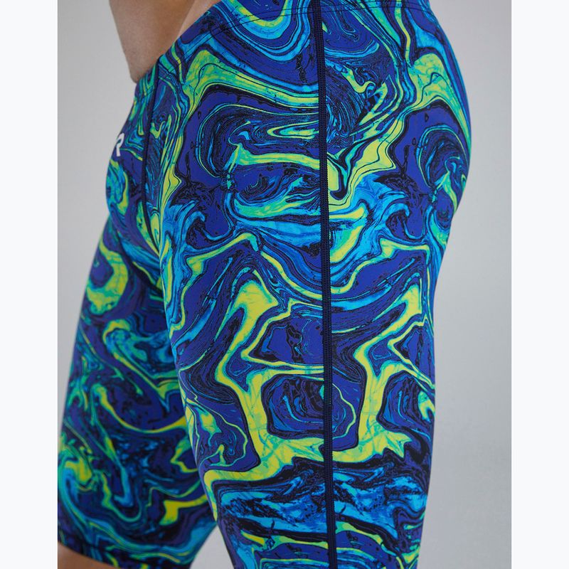 Men's swim jammers TYR Thresher Jammer Hyperblitz blue/green 3