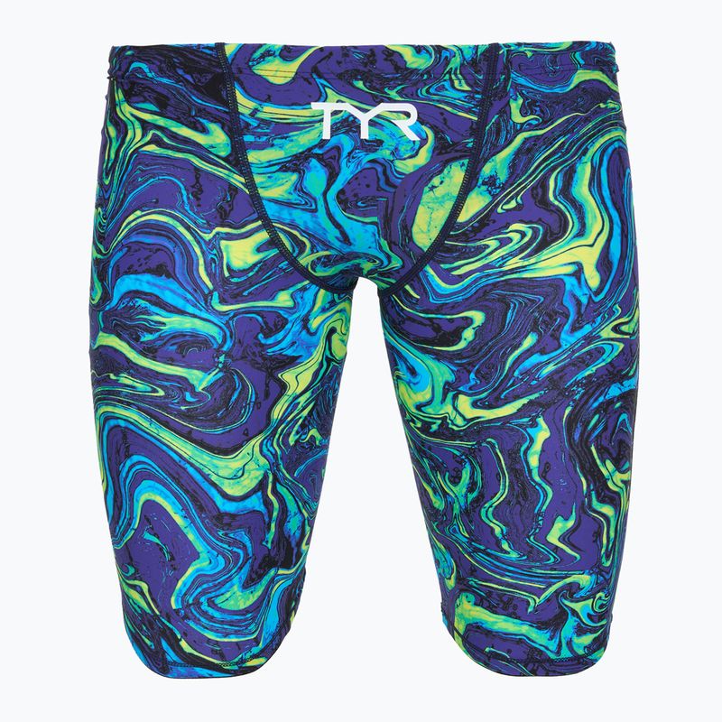 Men's swim jammers TYR Thresher Jammer Hyperblitz blue/green