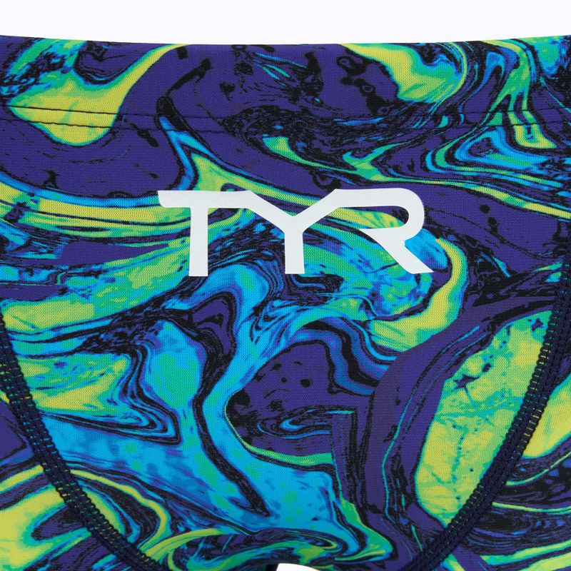 Men's swim jammers TYR Thresher Jammer Hyperblitz blue/green 3