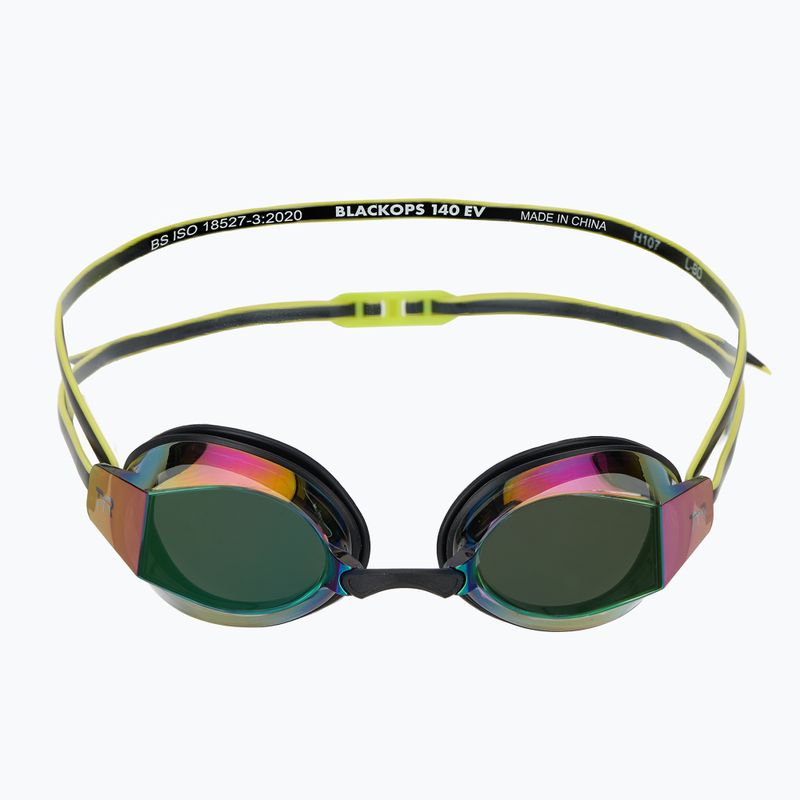 TYR Blackops 140 Ev Racing Mirrored fluo green/black swimming goggles 2