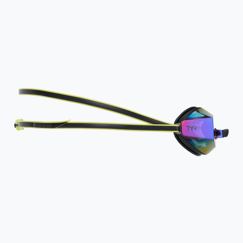 TYR Blackops 140 Ev Racing Mirrored fluo green/black swimming goggles 3