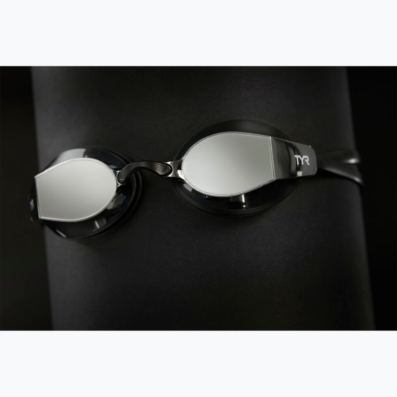 TYR Blackops 140 Ev Racing Mirrored silver/black/black swimming goggles 5