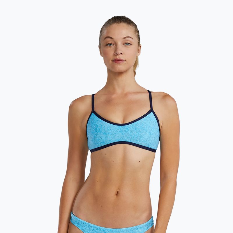 TYR Lapped Trinity swimsuit top light blue/aqua 5