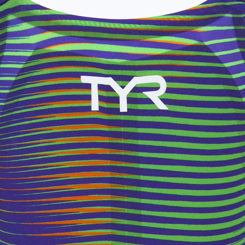 Women's one-piece swimsuit TYR Avictor 2.0 Luminins Open Back elec lime 3