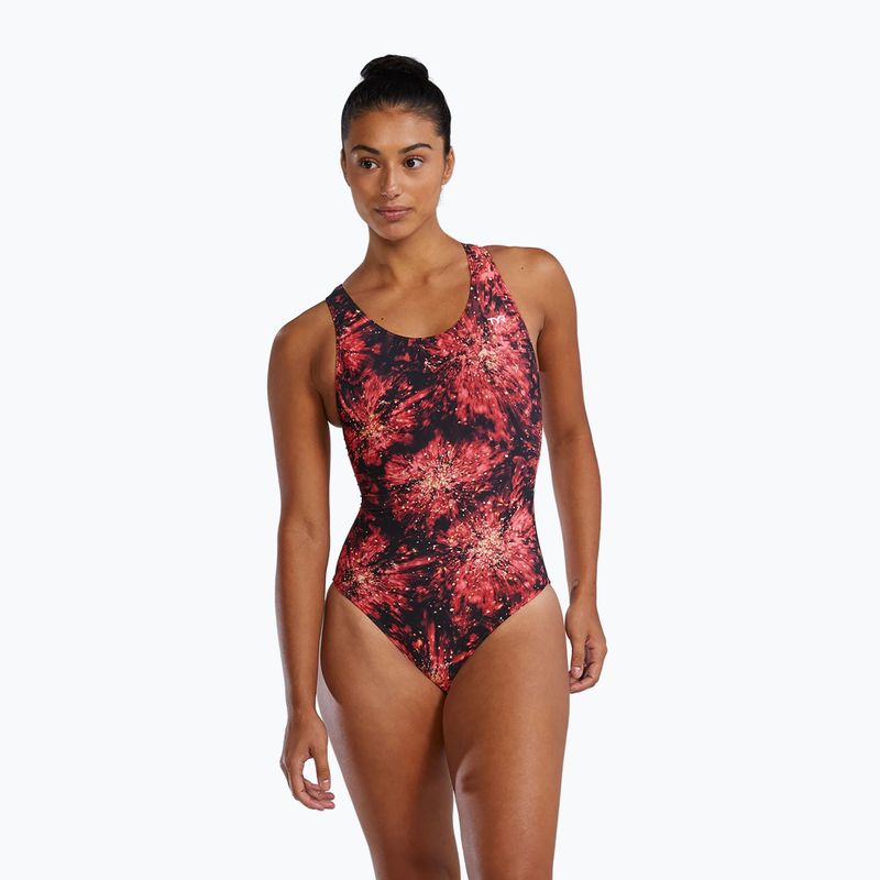 Women's one-piece swimsuit TYR Durafast Elite Radiant Flare Maxfit red