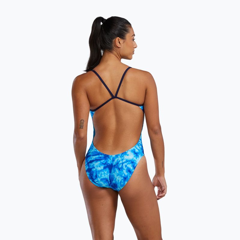 Women's one-piece swimsuit TYR Durafast Elite Azultec Cutoutfit ocean blue 2