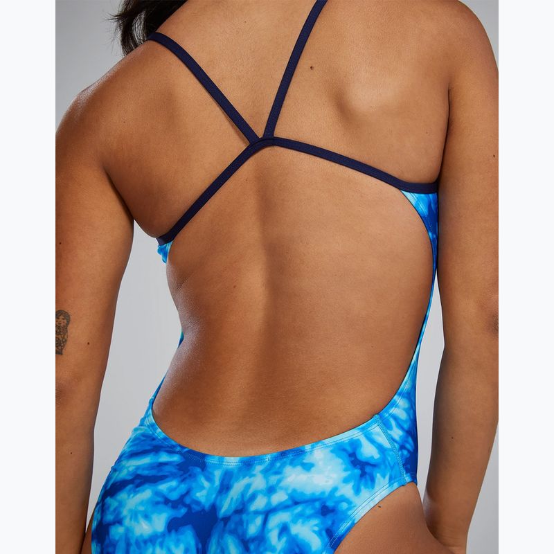 Women's one-piece swimsuit TYR Durafast Elite Azultec Cutoutfit ocean blue 6