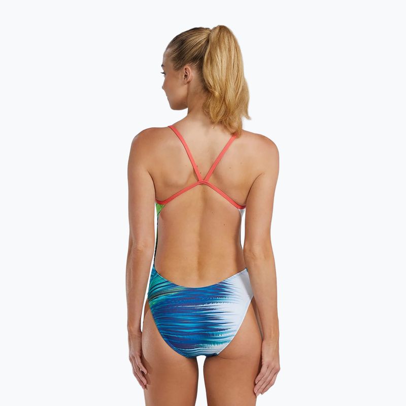 Women's one-piece swimsuit TYR Durafast Elite Bravura Cutoutfit white/multi 2