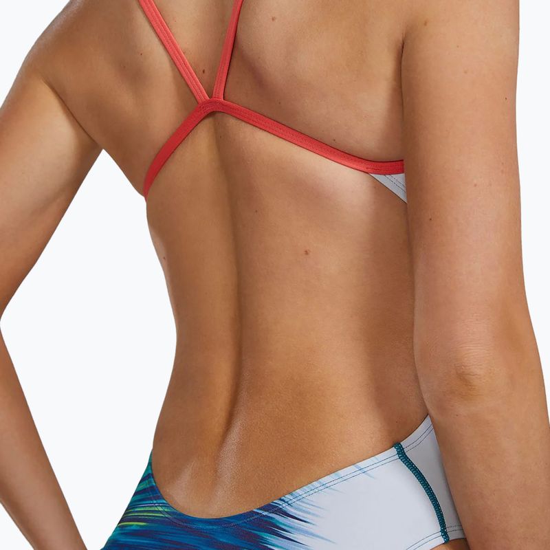 Women's one-piece swimsuit TYR Durafast Elite Bravura Cutoutfit white/multi 8