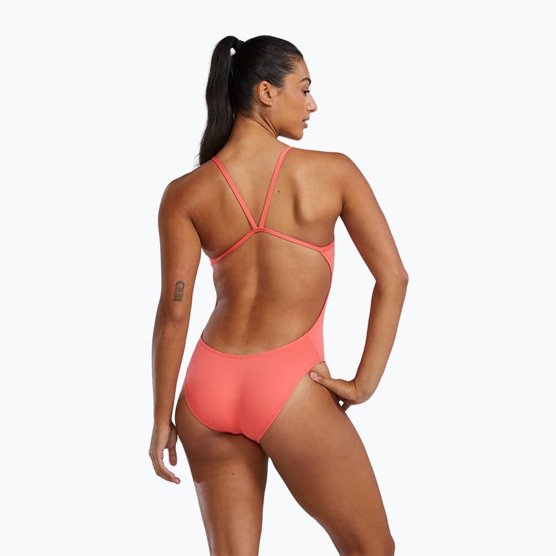 Women's one-piece swimsuit TYR Durafast Elite Solid Cutoutfit coral 2