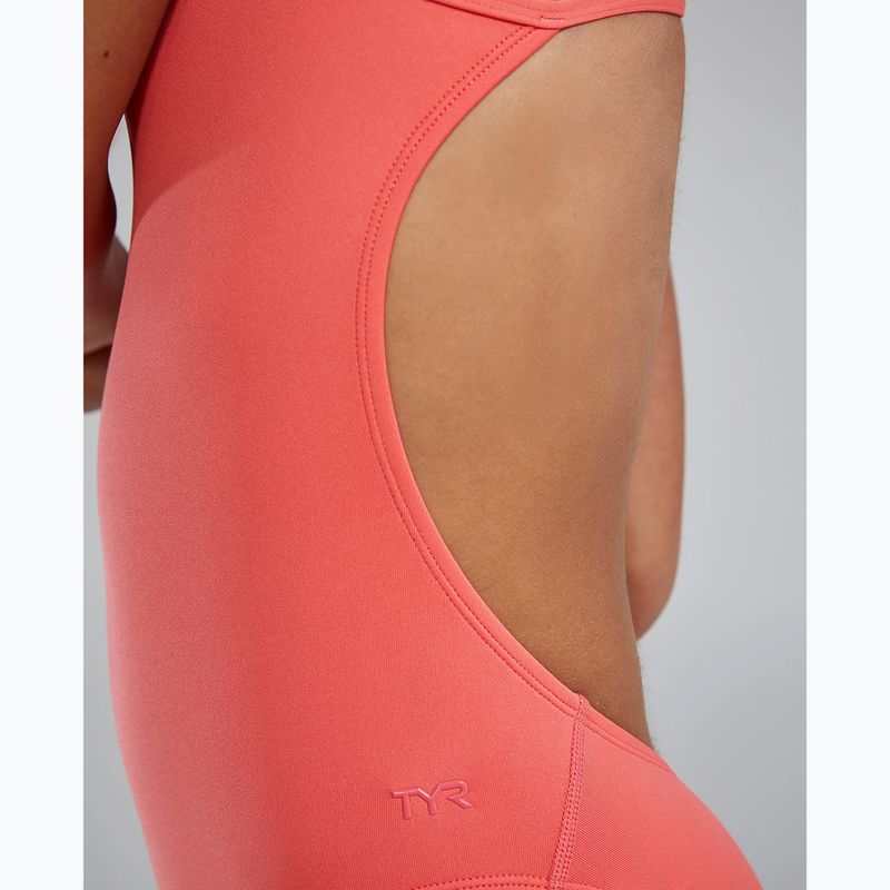 Women's one-piece swimsuit TYR Durafast Elite Solid Cutoutfit coral 7