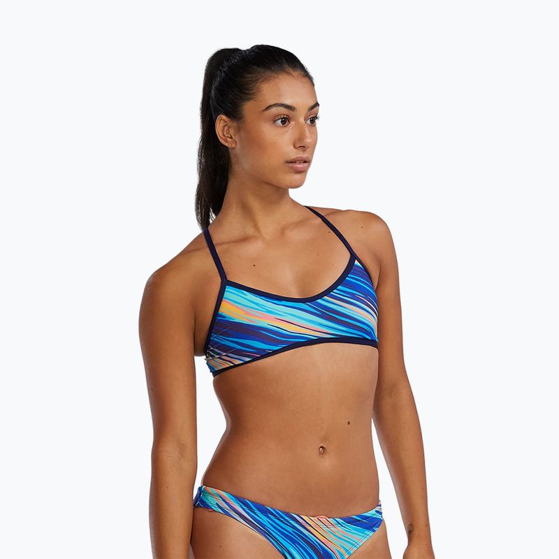 TYR Riptidal Trinity teal/orange swimsuit top 4