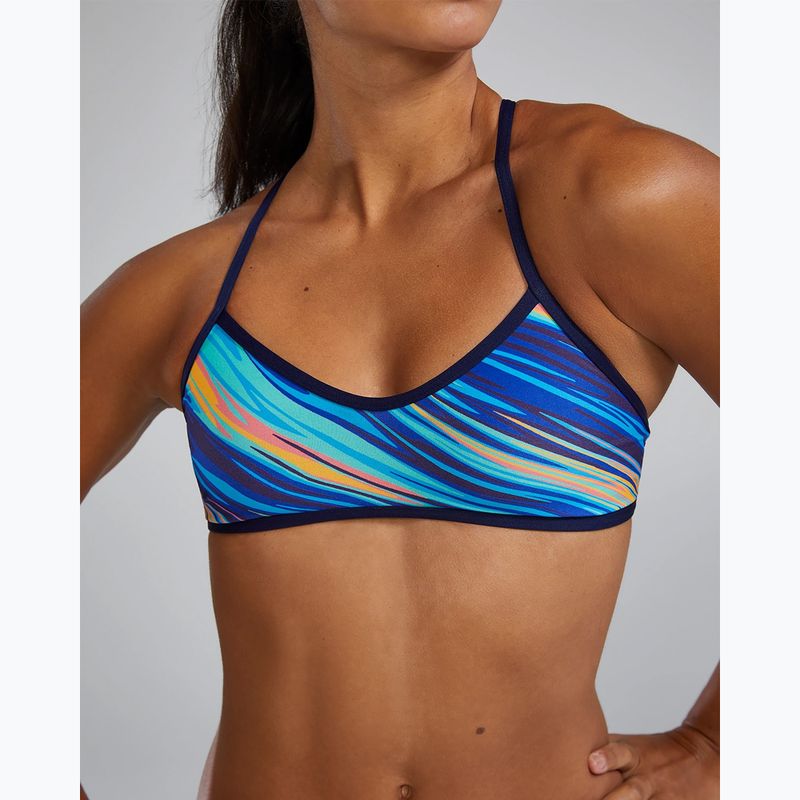 TYR Riptidal Trinity teal/orange swimsuit top 5