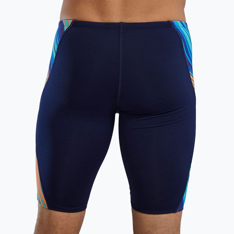 Men's swimming jammers TYR Durafast Elite Riptidal Jammer teal/orange 10