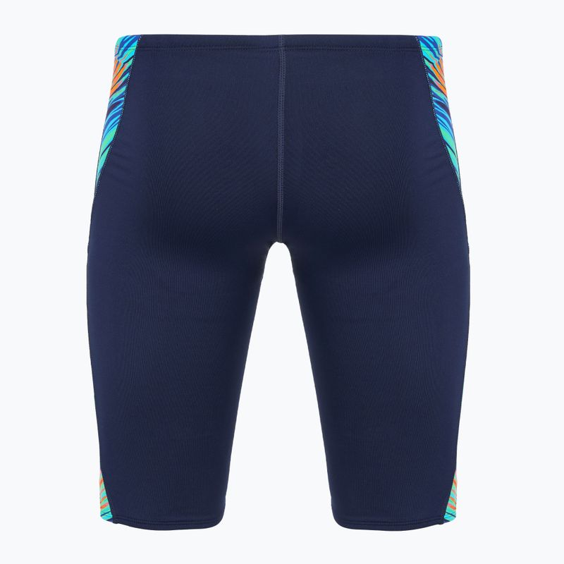 Men's swimming jammers TYR Durafast Elite Riptidal Jammer teal/orange 2