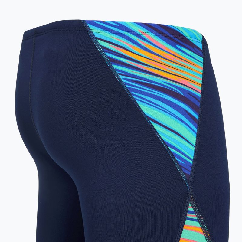 Men's swimming jammers TYR Durafast Elite Riptidal Jammer teal/orange 4