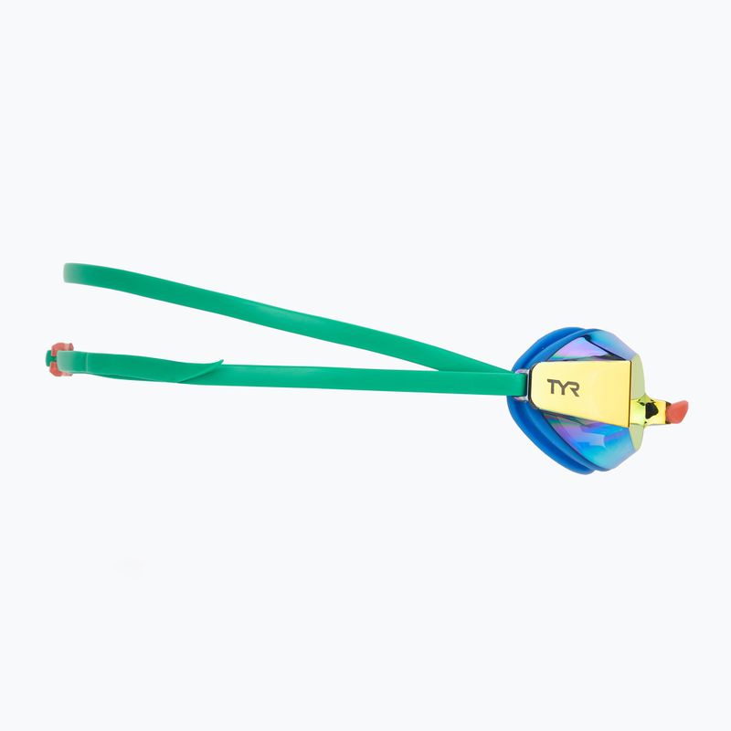 TYR Blackops 140 Ev Racing Mirrored blue/green swimming goggles 3
