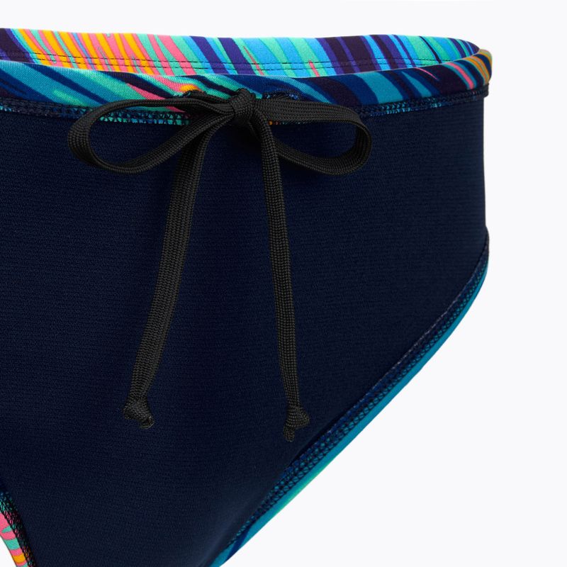 Men's swimming briefs TYR Durafast Elite Riptidal Briefs teal/orange 4