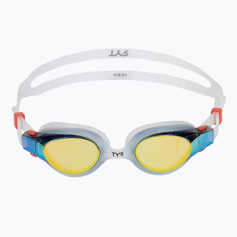 TYR Vesi Mirrored gold/white swimming goggles 2