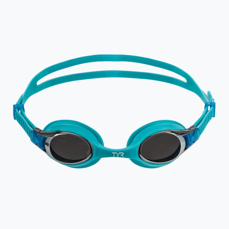 Children's swim goggles TYR Swimple Metallized silver / blue 2