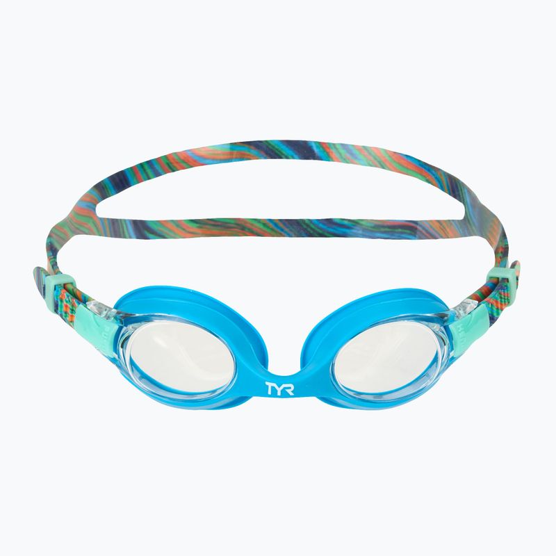 Children's swim goggles TYR Swimple Printed teal/orange 2
