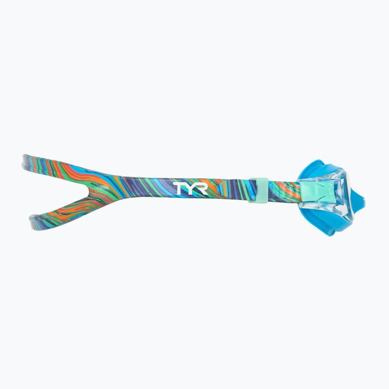 Children's swim goggles TYR Swimple Printed teal/orange 3