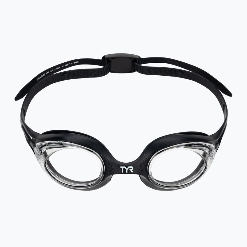 Children's swim goggles TYR Hydra Flare black / cear 2
