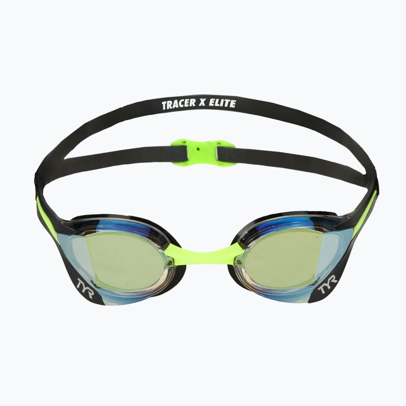 Swim goggles TYR Tracer-X Elite Racing Mirrored black/lime 2