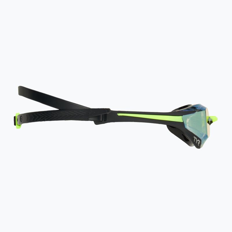 Swim goggles TYR Tracer-X Elite Racing Mirrored black/lime 3