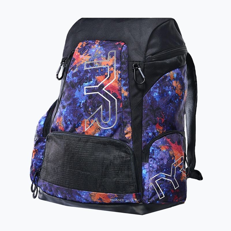 Swim backpack Tyr Alliance Montipora Printed 45 l purple/orange