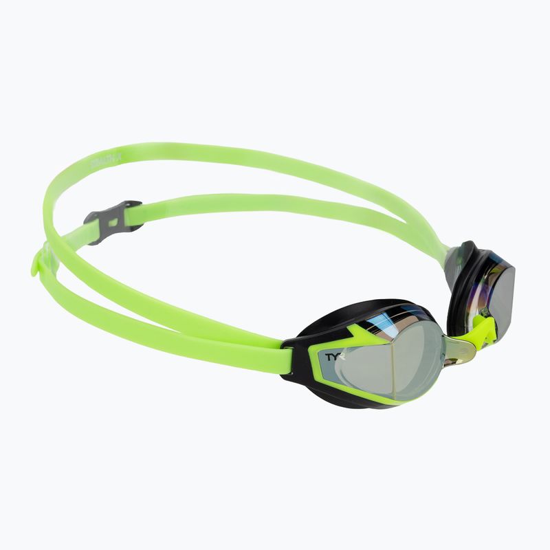 Swim goggles TYR Stealth-X Performance Mirrored electro lime