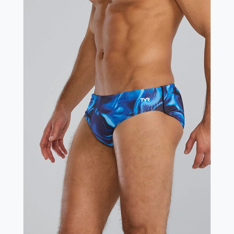 Men's swim briefs TYR Durafast Elite Waveform Brief blue 4