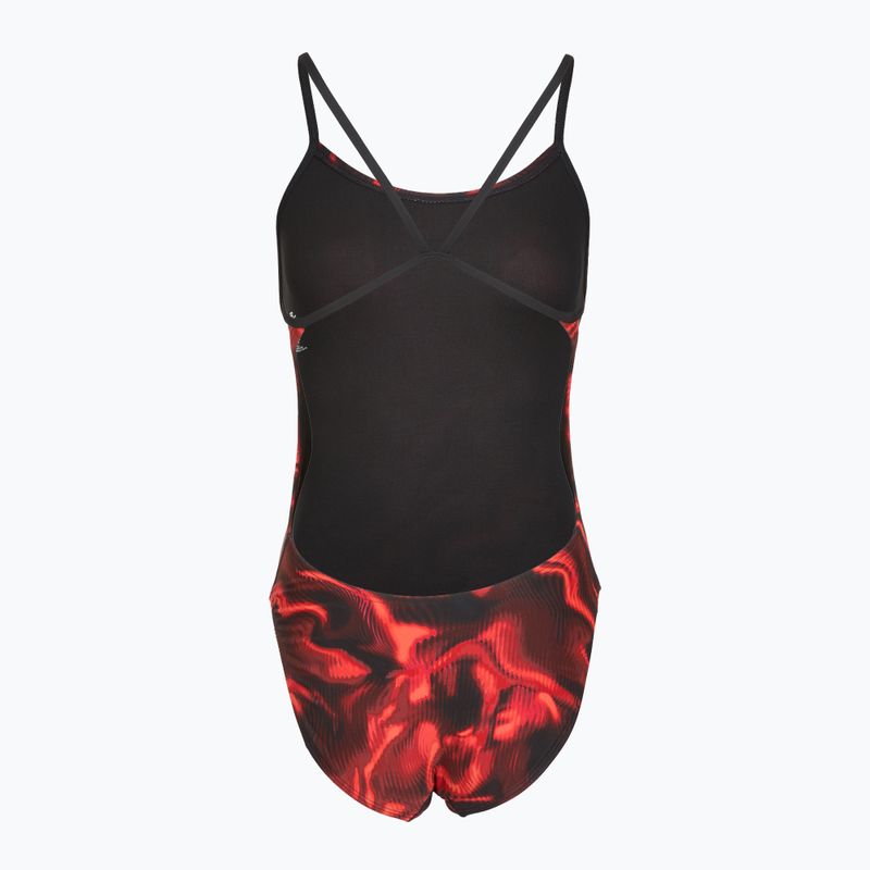 Women's one-piece swimsuit TYR Durafast Elite Waveform Cutoutfit red 2