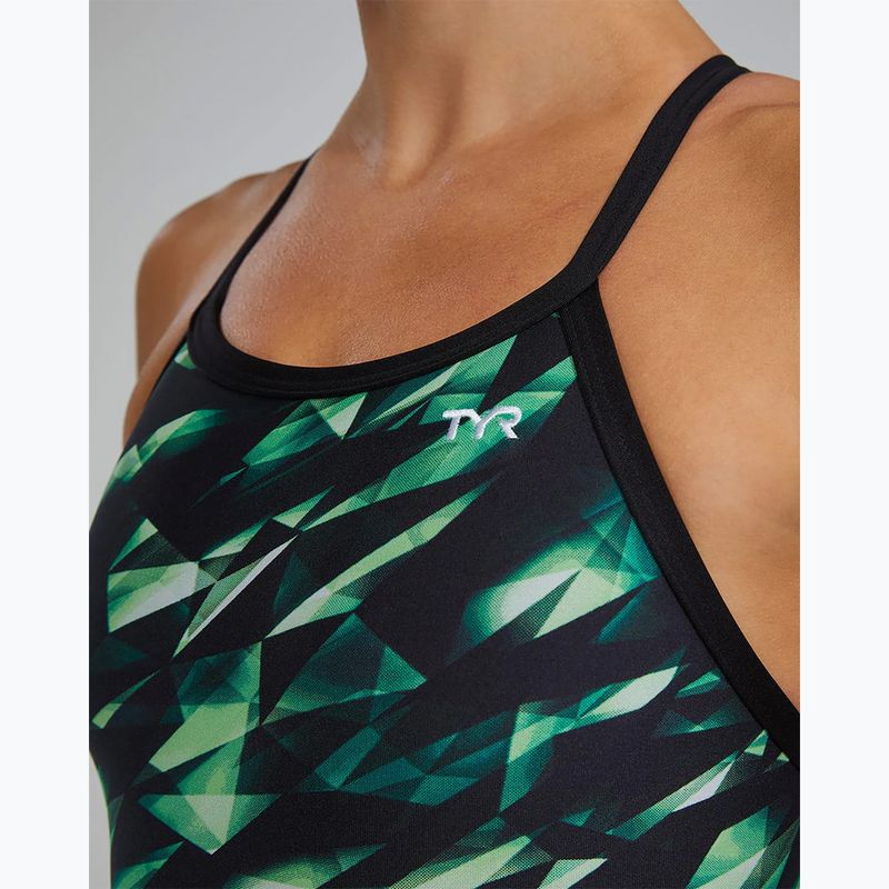 Women's one-piece swimsuit TYR Durafast Elite Triadic Diamondfit green 9
