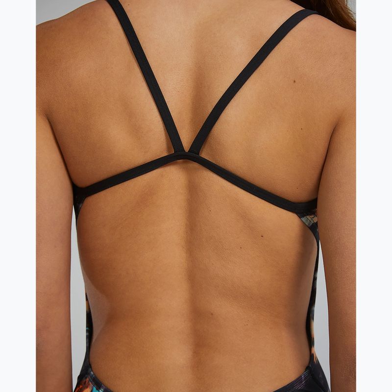 Women's one-piece swimsuit Tyr Durafast Elite Validus Cutoutfit orange/aqua/black 6