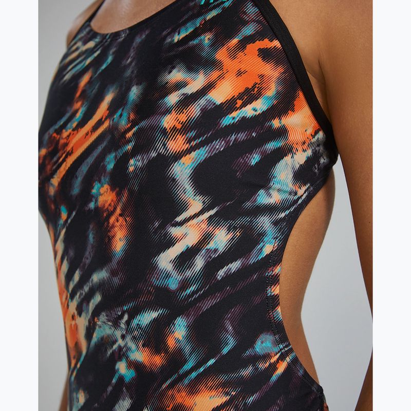 Women's one-piece swimsuit Tyr Durafast Elite Validus Cutoutfit orange/aqua/black 8
