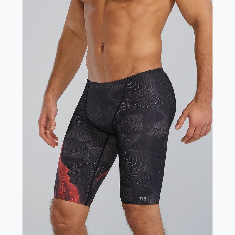 Men's swim jammers Tyr Durafast Elite Firestorm metalic fire 3