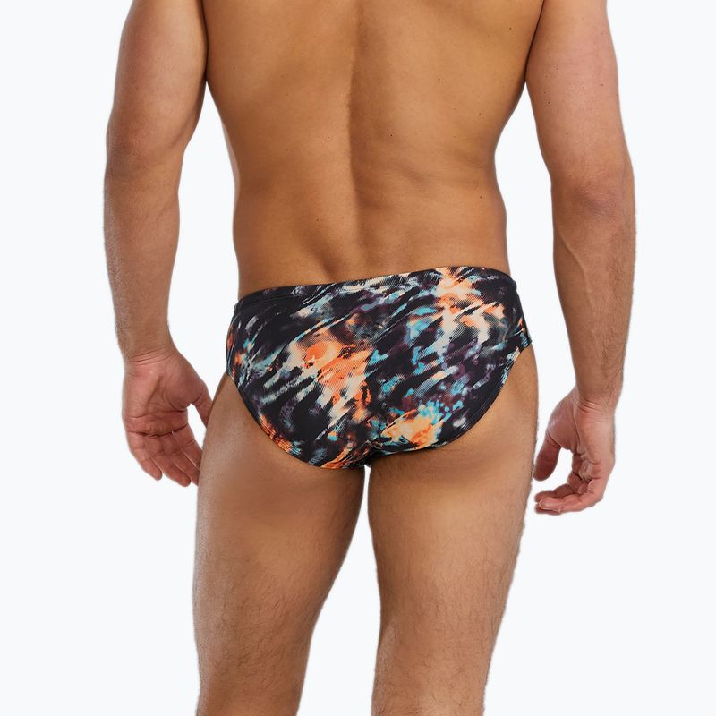 Men's swim briefs Tyr Durafast Elite Validus orange/aqua/black 2