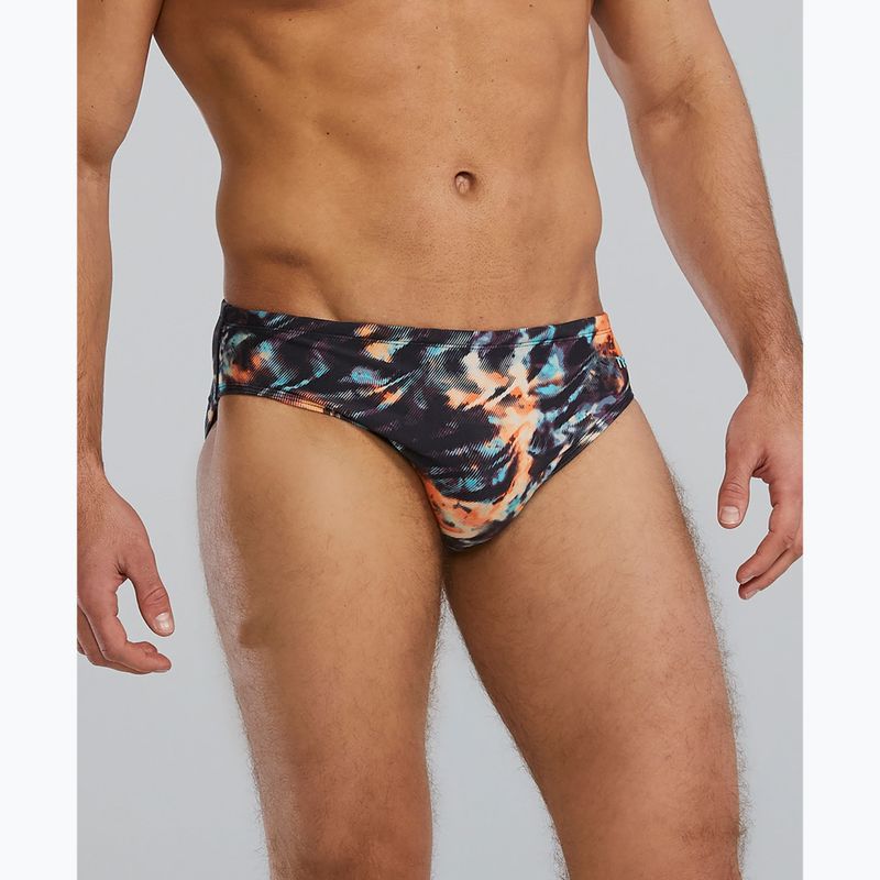 Men's swim briefs Tyr Durafast Elite Validus orange/aqua/black 4