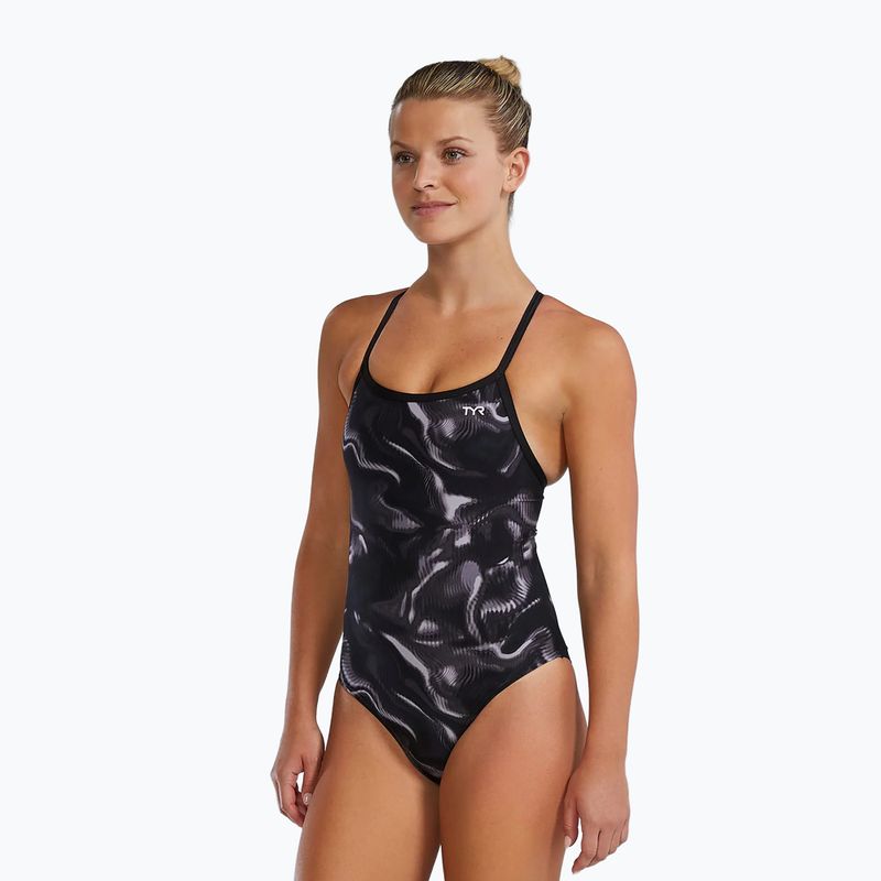 Women's one-piece swimsuit TYR Durafast Elite Waveform Diamondfit titanium 6