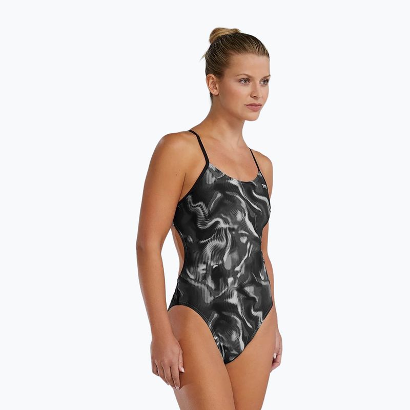 Women's one-piece swimsuit TYR Durafast Elite Waveform Cutoutfit titanium 6