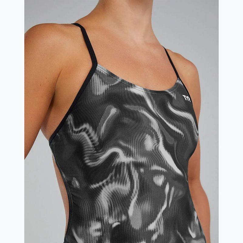 Women's one-piece swimsuit TYR Durafast Elite Waveform Cutoutfit titanium 9